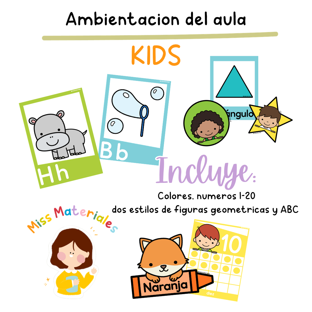Portada de 🌈 Ambientación del Aula – Kids